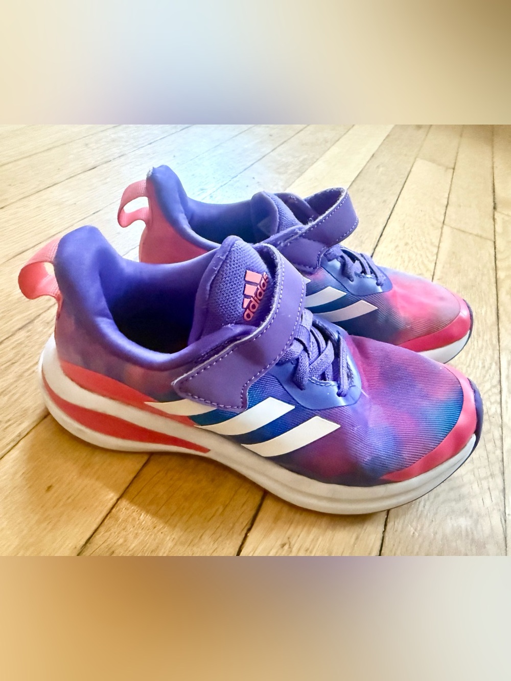 Adidas Fortarun Pink And Purple Girls Sneakers Size 1
